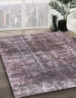 Machine Washable Abstract Purple Rug in a Family Room, wshabs2047