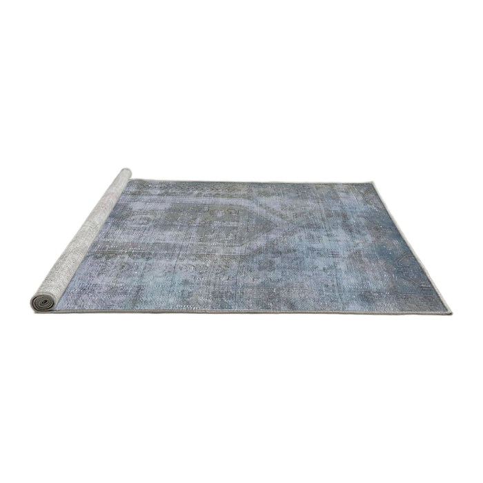 Sideview of Machine Washable Abstract Light Slate Gray Rug, wshabs2048