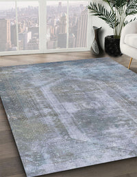 Abstract Light Slate Gray Modern Rug, abs2048