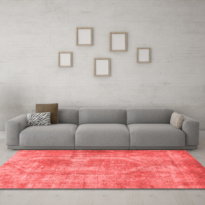 Modern Red Washable Rugs