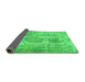 Sideview of Abstract Green Modern Rug, abs2048grn