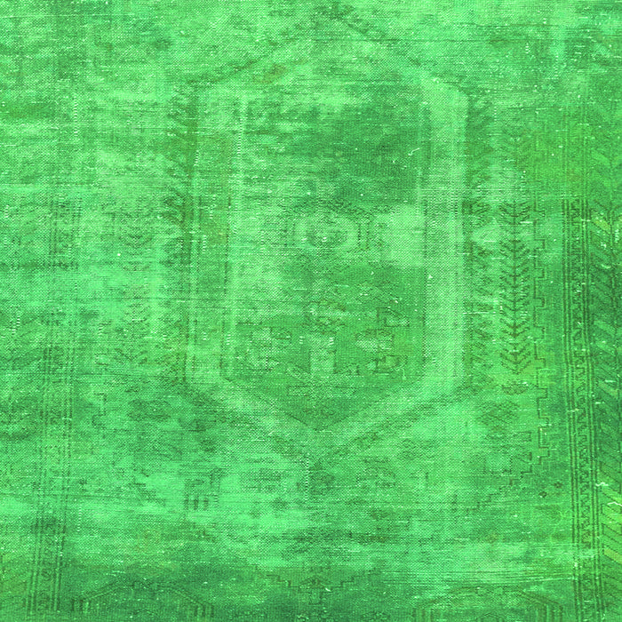 Square Machine Washable Abstract Green Modern Area Rugs, wshabs2048grn