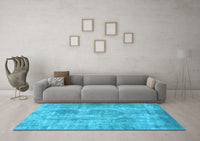 Machine Washable Abstract Light Blue Modern Rug, wshabs2048lblu