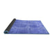 Sideview of Abstract Blue Modern Rug, abs2048blu