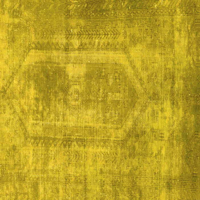 Square Abstract Yellow Modern Rug, abs2048yw