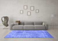 Machine Washable Abstract Blue Modern Rug, wshabs2048blu