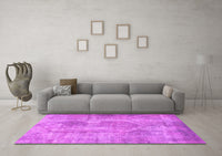 Machine Washable Abstract Pink Modern Rug, wshabs2048pnk