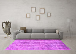 Machine Washable Abstract Pink Modern Rug in a Living Room, wshabs2048pnk