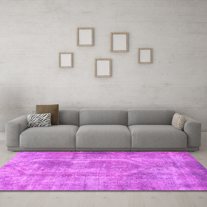 Machine Washable Abstract Pink Modern Rug in a Living Room, wshabs2048pnk