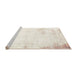 Sideview of Machine Washable Abstract Blonde Beige Rug, wshabs2049