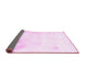 Sideview of Abstract Pink Modern Rug, abs2049pnk