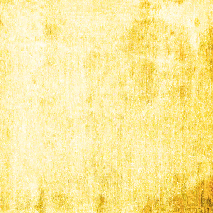 Square Machine Washable Abstract Yellow Modern Rug, wshabs2049yw