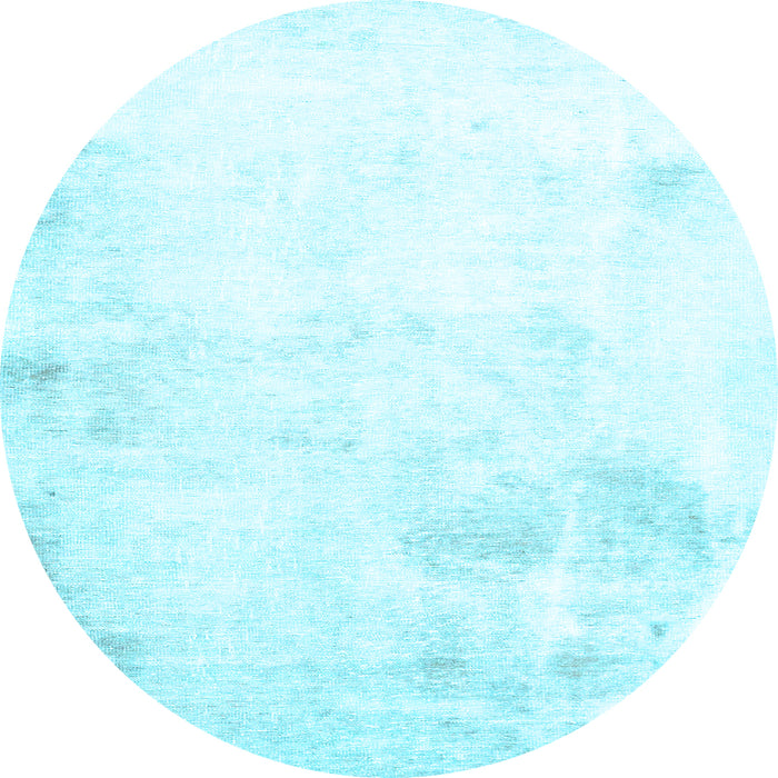 Round Machine Washable Abstract Light Blue Modern Rug, wshabs2049lblu