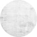 Round Machine Washable Abstract Gray Modern Rug, wshabs2049gry