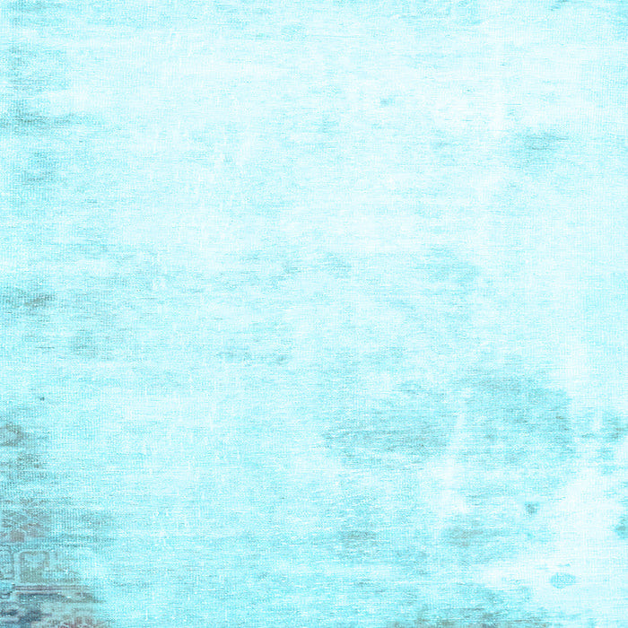 Square Machine Washable Abstract Light Blue Modern Rug, wshabs2049lblu