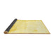 Sideview of Abstract Yellow Modern Rug, abs2049yw