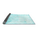 Sideview of Abstract Light Blue Modern Rug, abs2049lblu