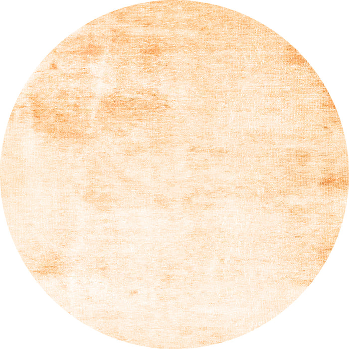 Round Abstract Orange Modern Rug, abs2049org