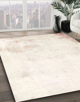 Machine Washable Abstract Blonde Beige Rug in a Family Room, wshabs2049