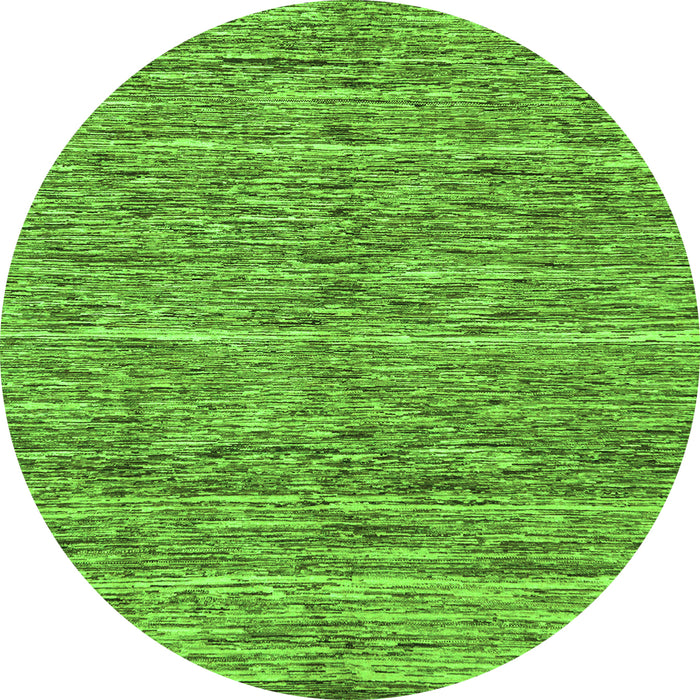 Round Abstract Green Modern Rug, abs204grn