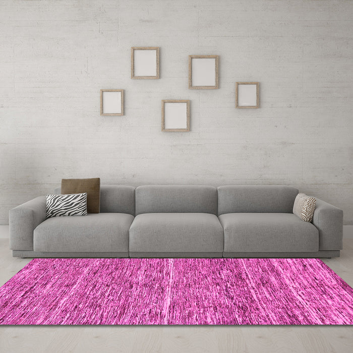 Machine Washable Abstract Pink Modern Rug in a Living Room, wshabs204pnk