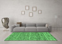 Machine Washable Abstract Emerald Green Modern Rug, wshabs204emgrn