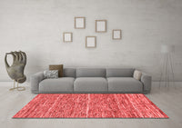 Machine Washable Abstract Red Modern Rug, wshabs204red