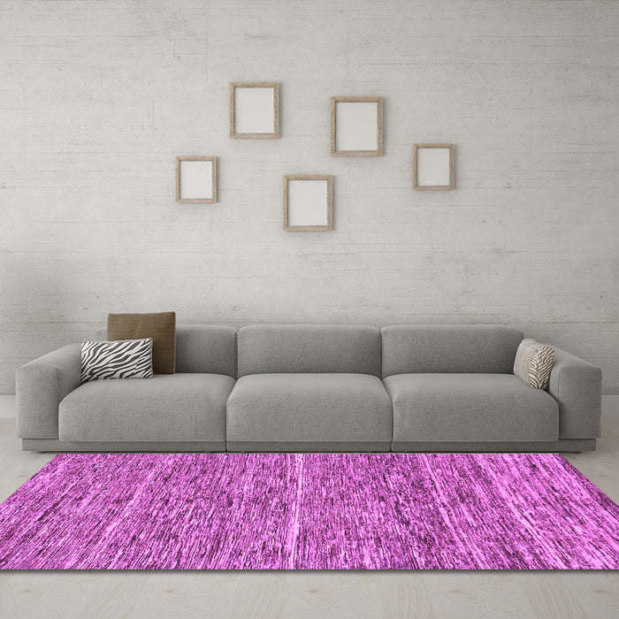 Machine Washable Abstract Purple Modern Area Rugs in a Living Room, wshabs204pur