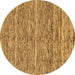 Round Abstract Brown Modern Rug, abs204brn