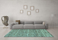 Machine Washable Abstract Light Blue Modern Rug, wshabs204lblu