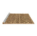 Sideview of Machine Washable Abstract Orange Rug, wshabs205