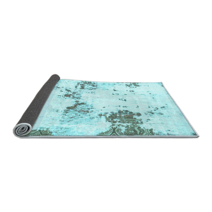 Sideview of Abstract Light Blue Modern Rug, abs2050lblu