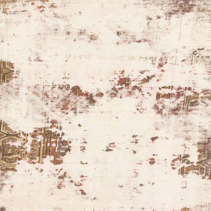 Square Machine Washable Abstract Pastel Orange Rug, wshabs2050