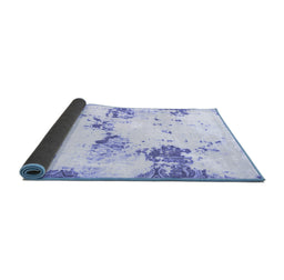 Sideview of Abstract Blue Modern Rug, abs2050blu