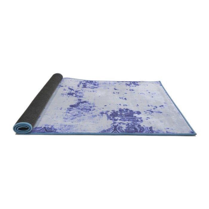 Sideview of Abstract Blue Modern Rug, abs2050blu