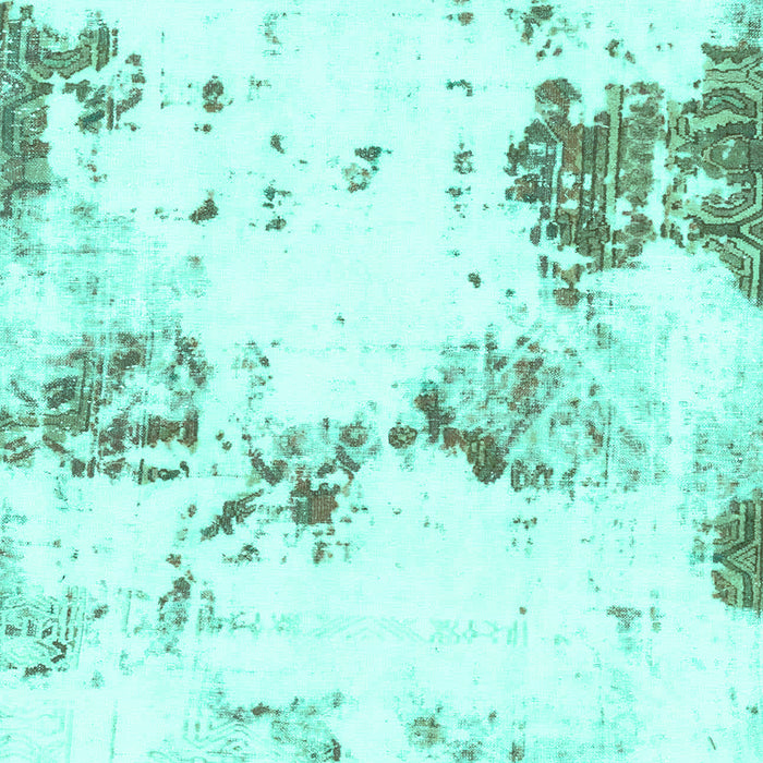 Machine Washable Abstract Turquoise Modern Area Rugs, wshabs2050turq