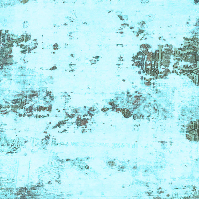 Square Machine Washable Abstract Light Blue Modern Rug, wshabs2050lblu