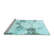 Sideview of Machine Washable Abstract Light Blue Modern Rug, wshabs2050lblu