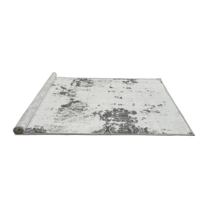 Sideview of Machine Washable Abstract Gray Modern Rug, wshabs2050gry