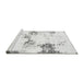 Sideview of Machine Washable Abstract Gray Modern Rug, wshabs2050gry