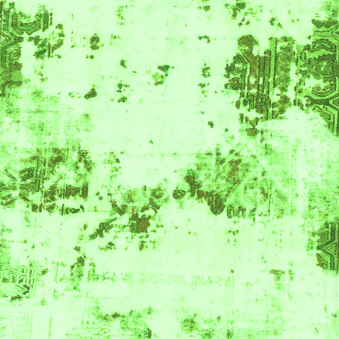 Machine Washable Abstract Green Modern Area Rugs, wshabs2050grn