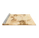 Sideview of Machine Washable Abstract Brown Modern Rug, wshabs2050brn