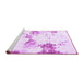 Sideview of Machine Washable Abstract Purple Modern Area Rugs, wshabs2050pur