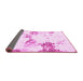 Sideview of Abstract Pink Modern Rug, abs2050pnk