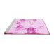 Sideview of Machine Washable Abstract Pink Modern Rug, wshabs2050pnk