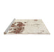 Sideview of Machine Washable Abstract Blanched Almond Beige Rug, wshabs2051