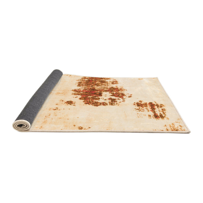 Sideview of Abstract Orange Modern Rug, abs2051org