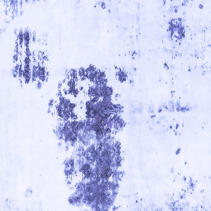 Square Machine Washable Abstract Blue Modern Rug, wshabs2051blu