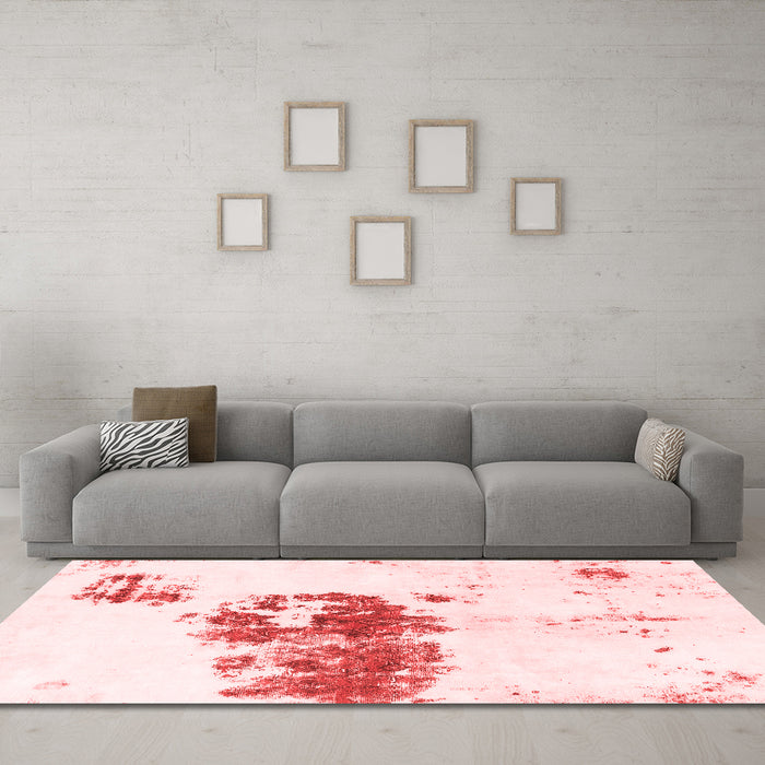 Modern Red Washable Rugs