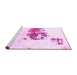 Sideview of Machine Washable Abstract Pink Modern Rug, wshabs2051pnk